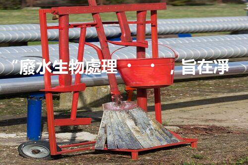 “廢水生物處理，旨在凈化水源，守護碧水藍天”